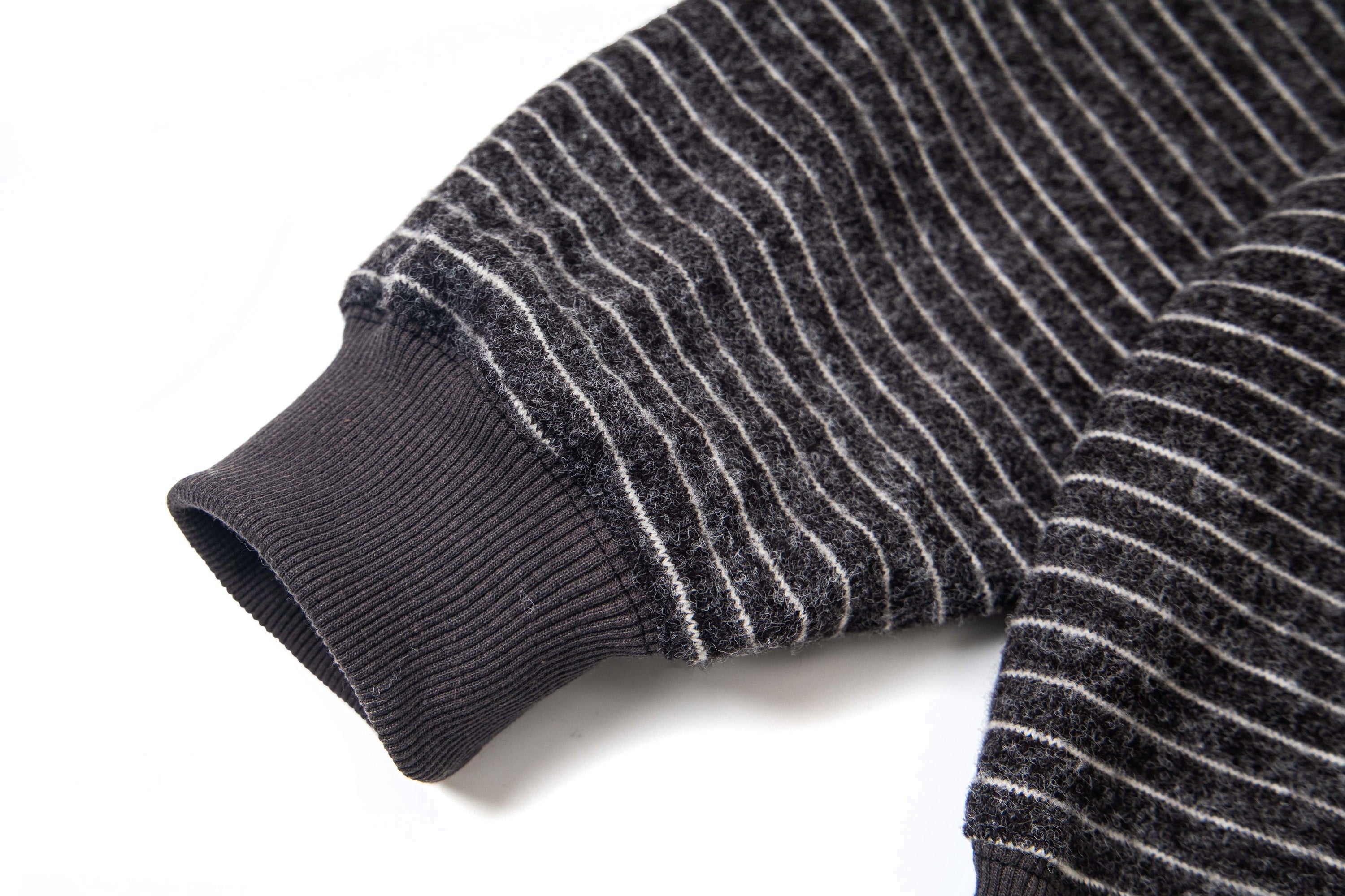 Omirad Striped Knit Zip Hoodie