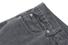 Omirad Button-Fly Washed Denim Pants