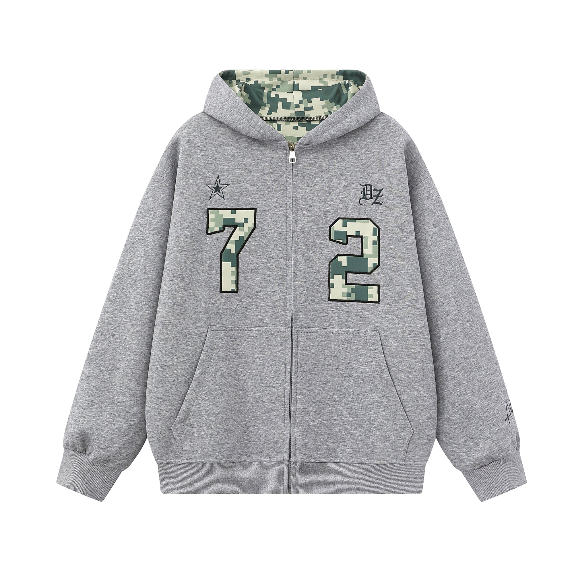 Omirad Camo Varsity Zip-Up Hoodie