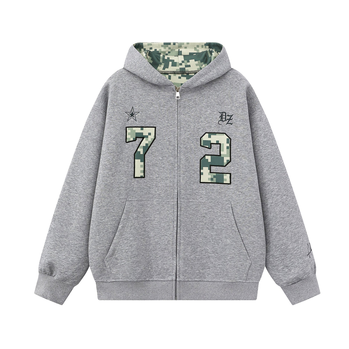 Omirad Camo Varsity Zip-Up Hoodie