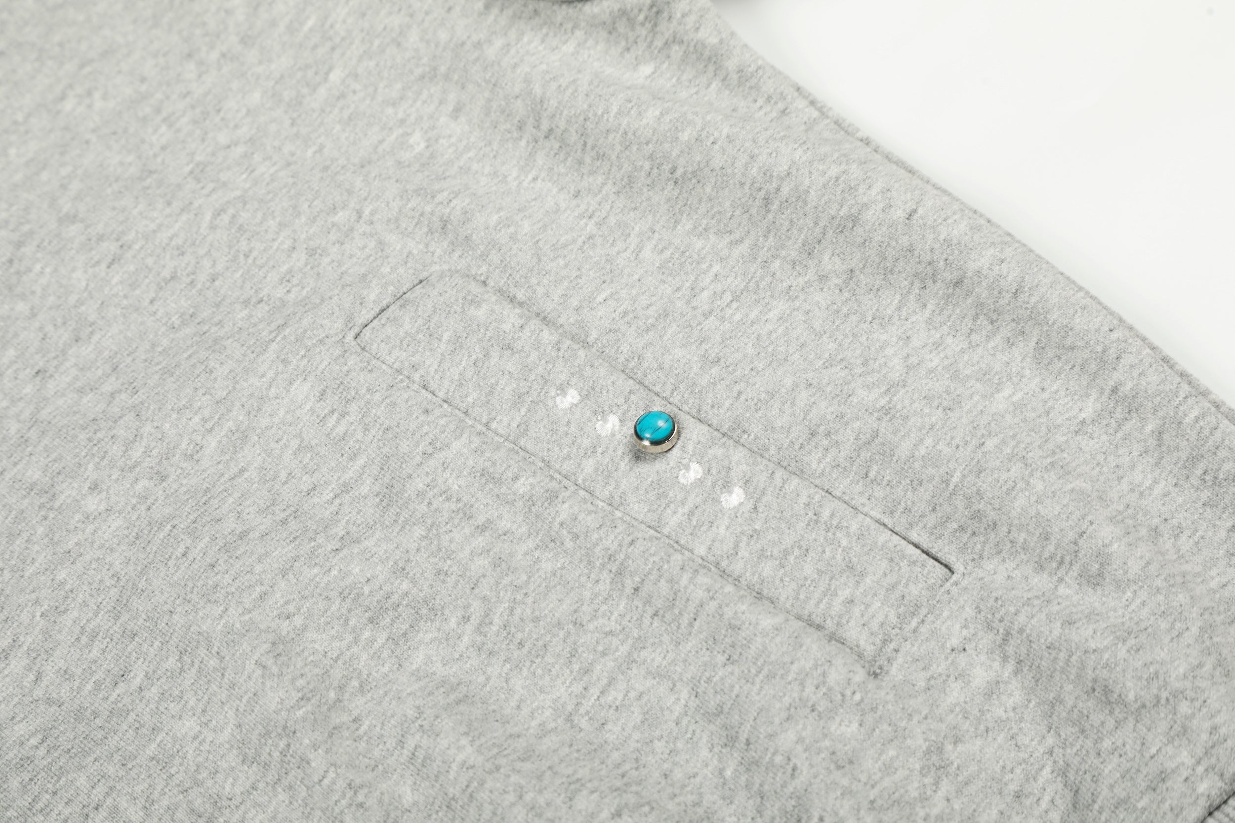 Omirad Minimal Dot-Detail Zip Hoodie