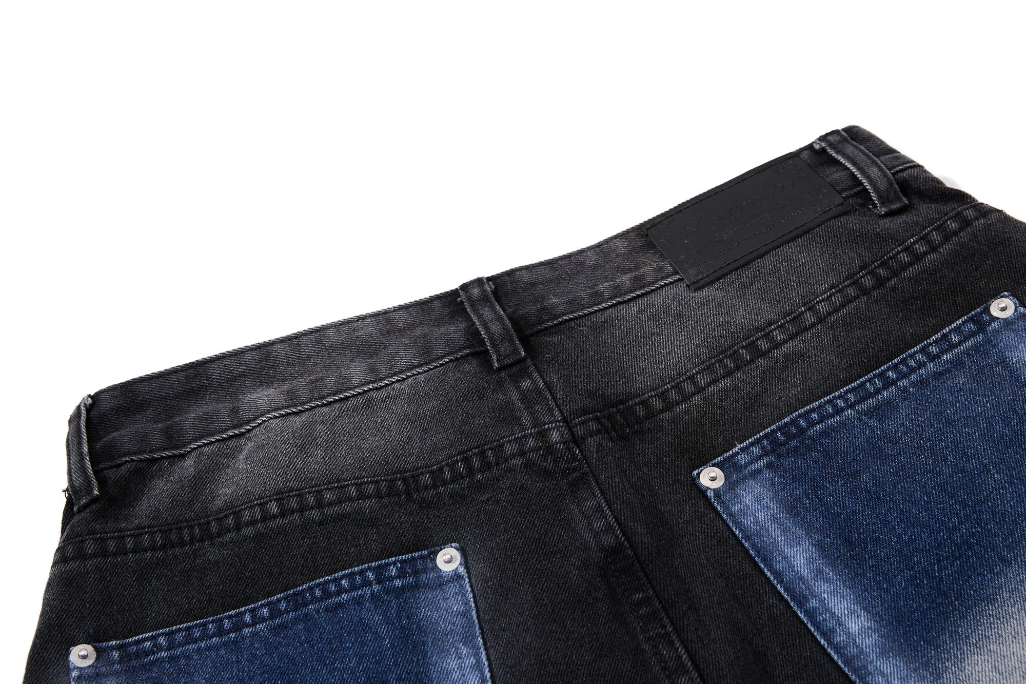 Omirad Graphic Panel Wide-Leg Denim Jeans