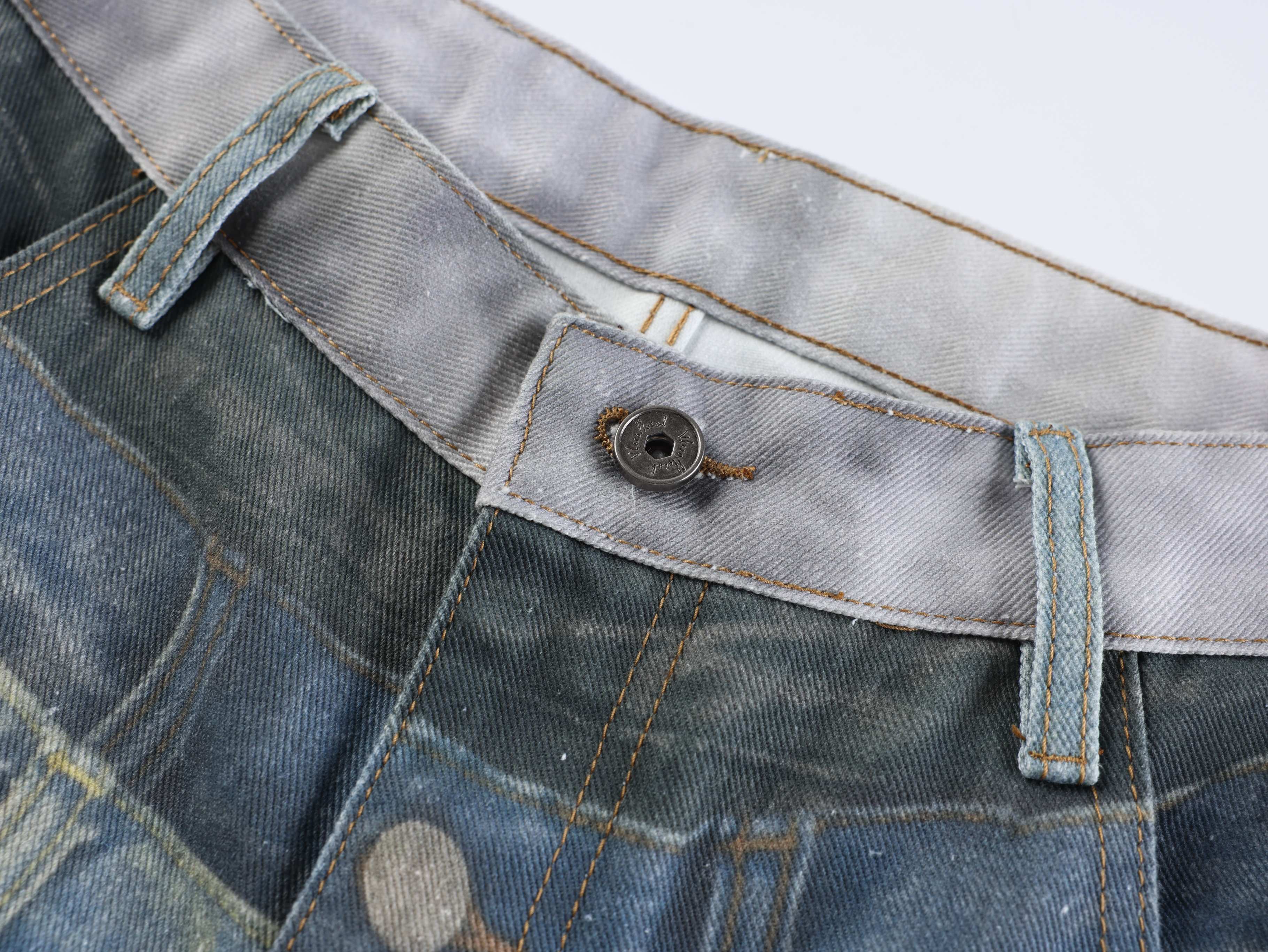 Omirad “Layered Fade Distressed Balloon Jeans”