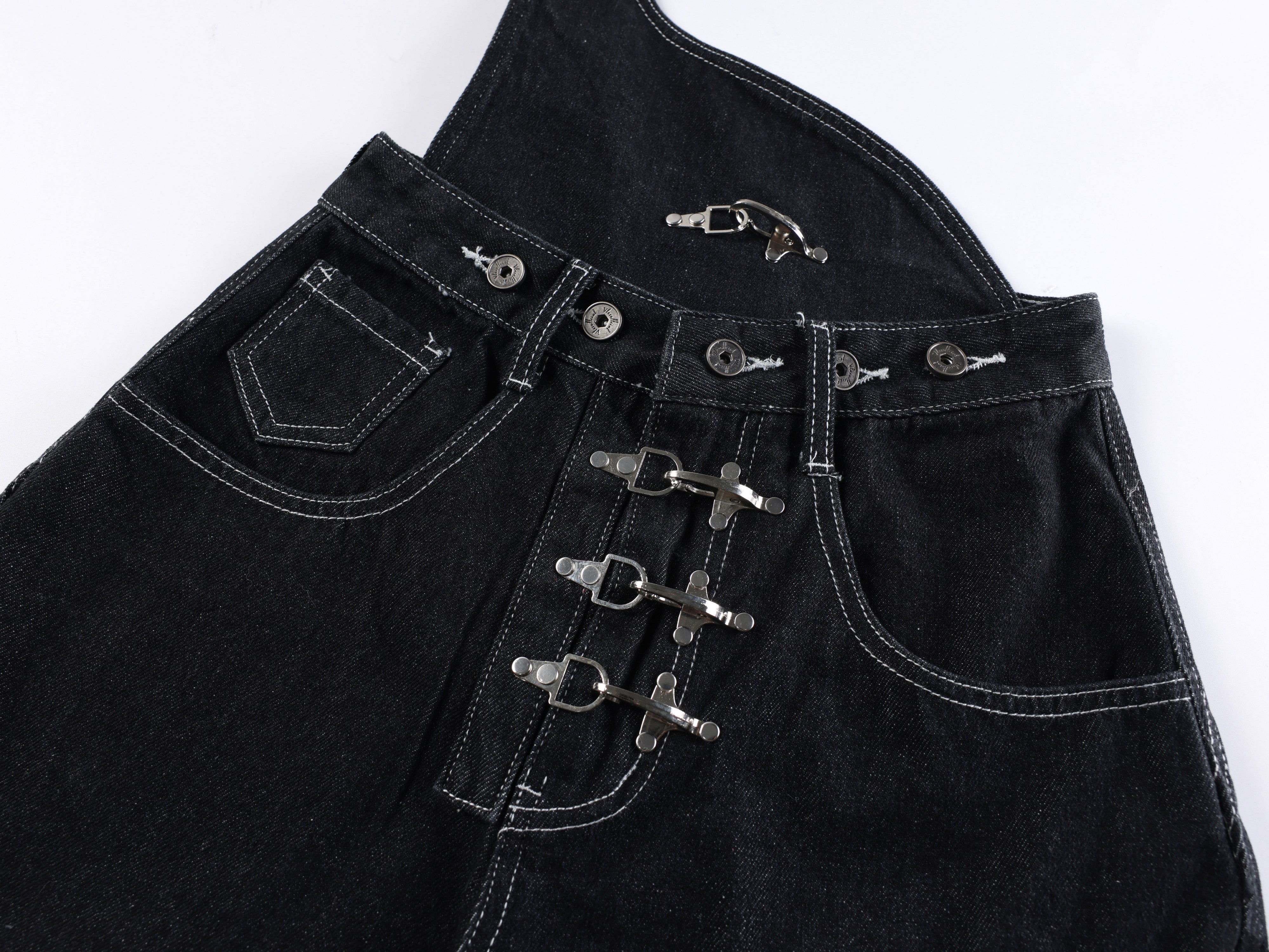 Omirad Hardware Strap Wide-Leg Jeans