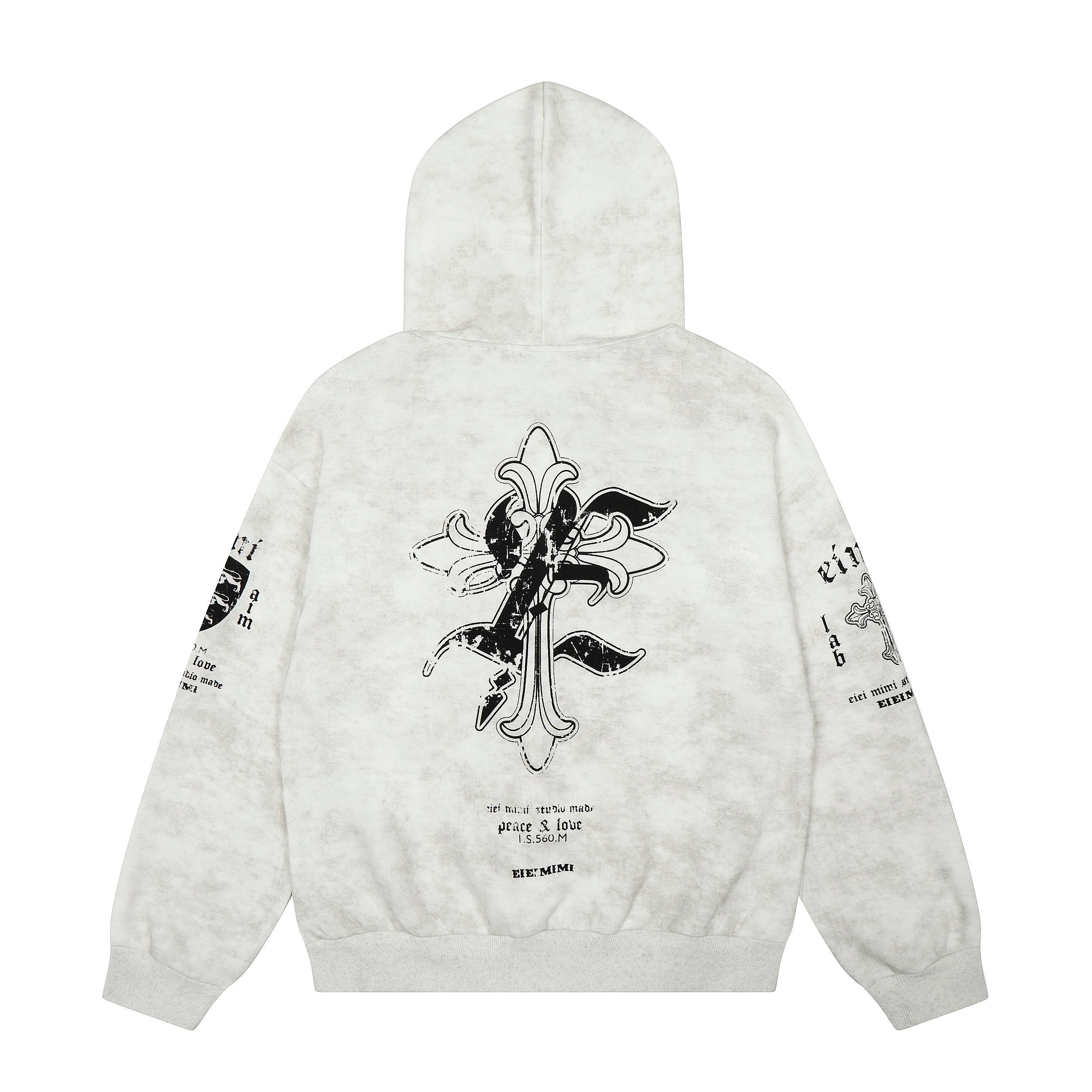 Omirad Vintage Graphic Zip-Up Hoodie