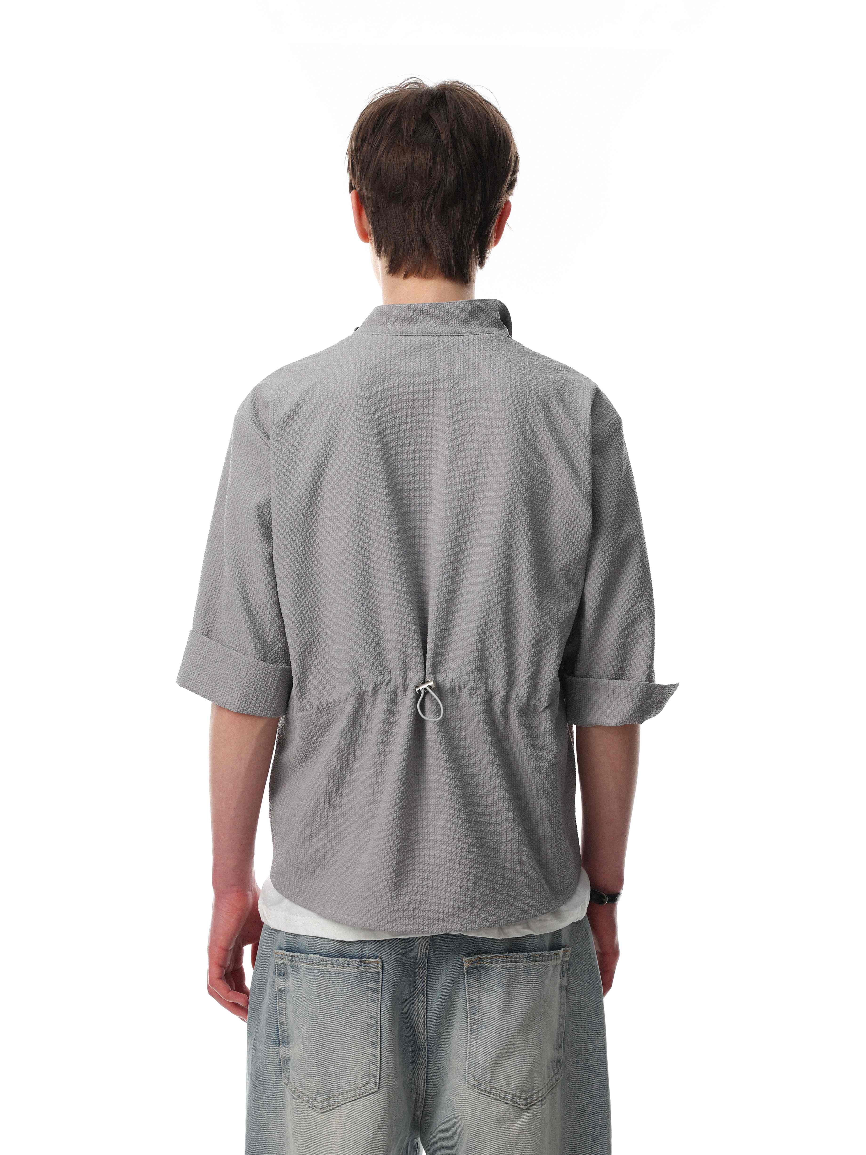 Omirad “Asymmetrical Stand-Collar Shirt”
