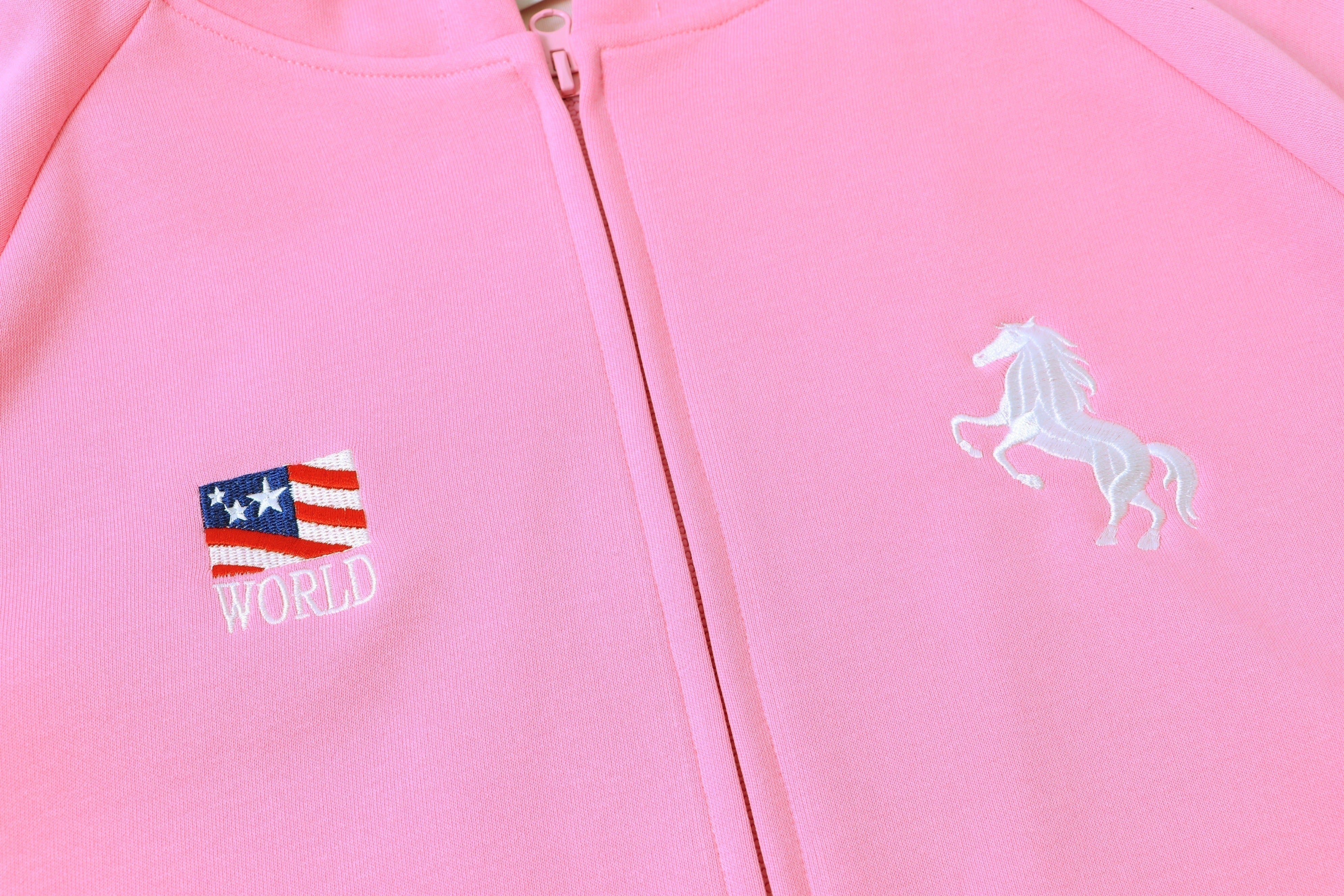 Omirad Pastel Unicorn Varsity Zip Hoodie
