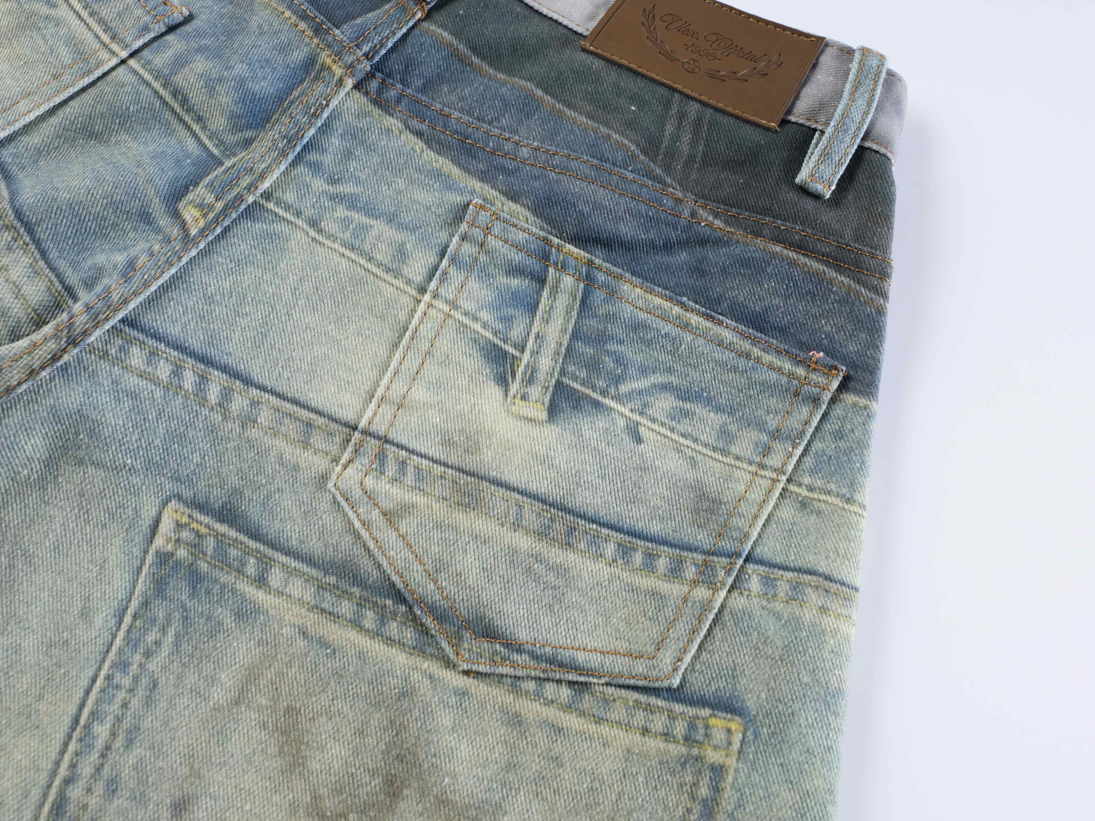 Omirad “Layered Fade Distressed Balloon Jeans”