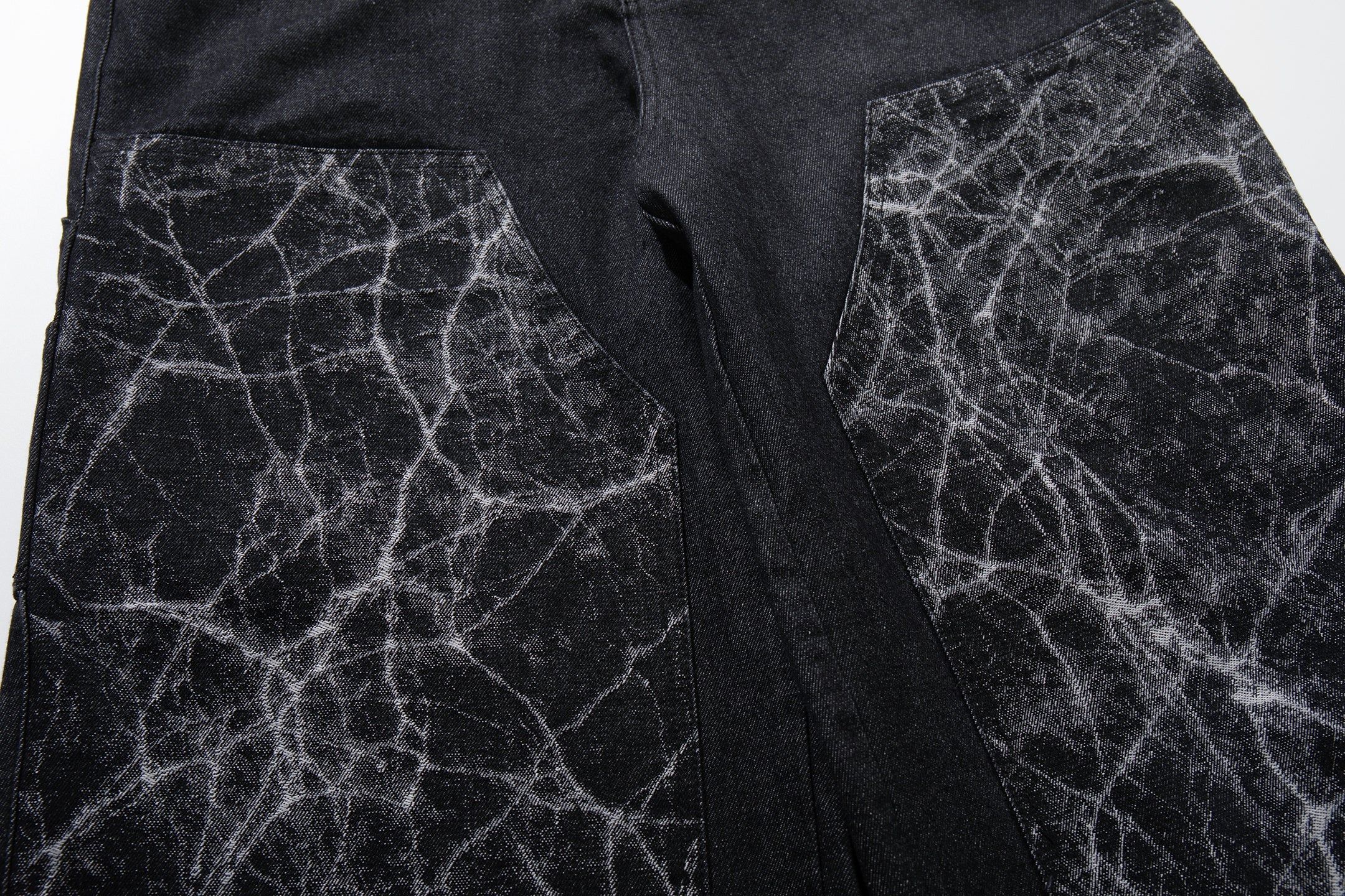 Omirad Cracked Panel Wide-Leg Pants