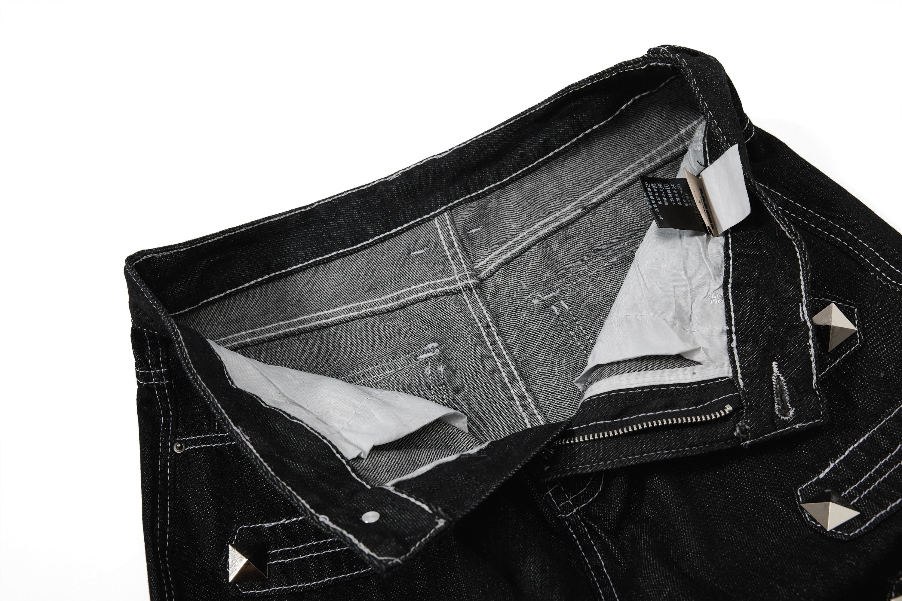 Omirad Studded Strap Denim Pants