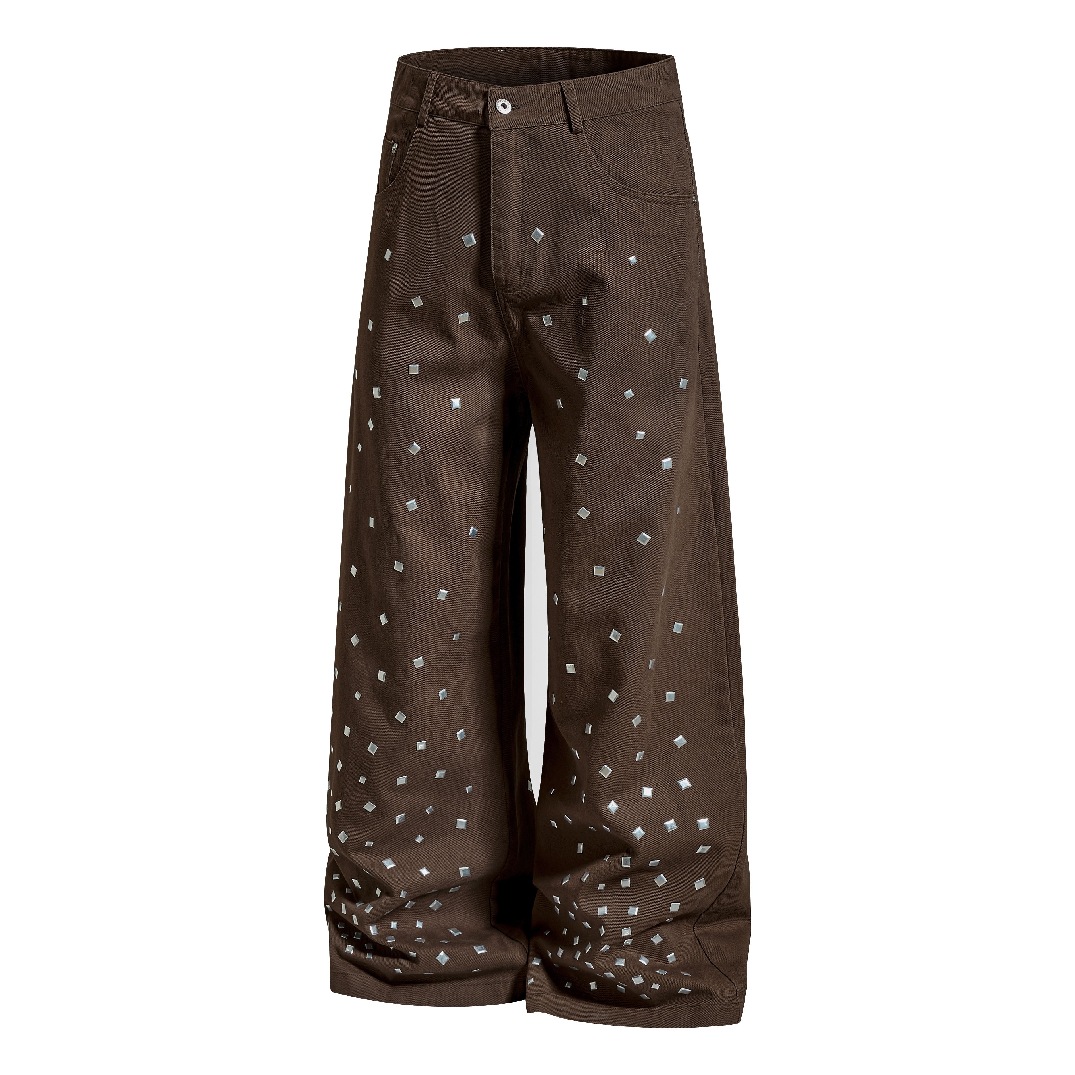 Omirad Stud Detail Wide-Leg Pants