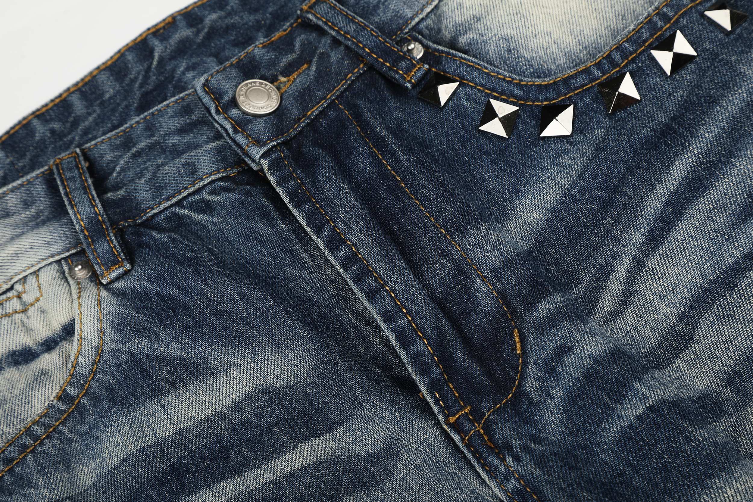Omirad Studded Vintage Wash Jeans