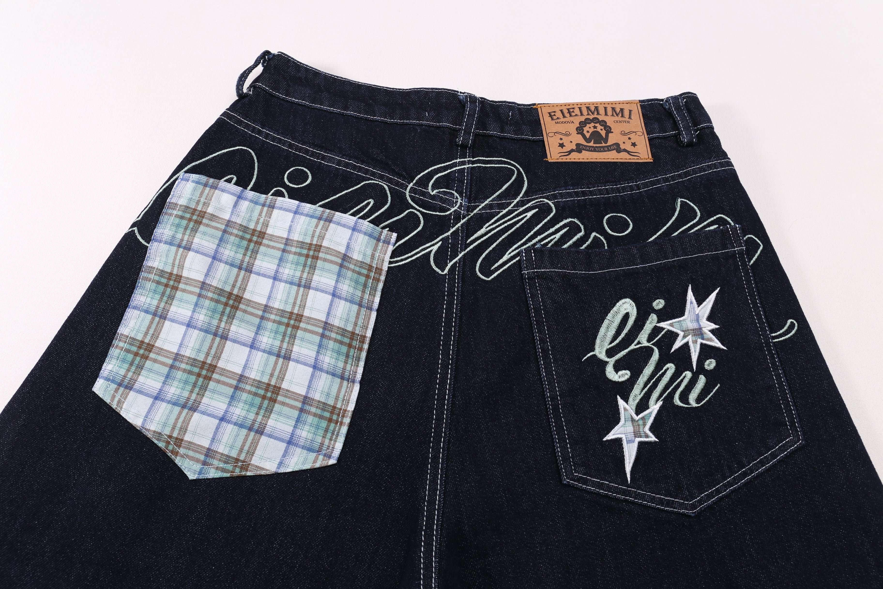 Omirad Patchwork Denim Shorts
