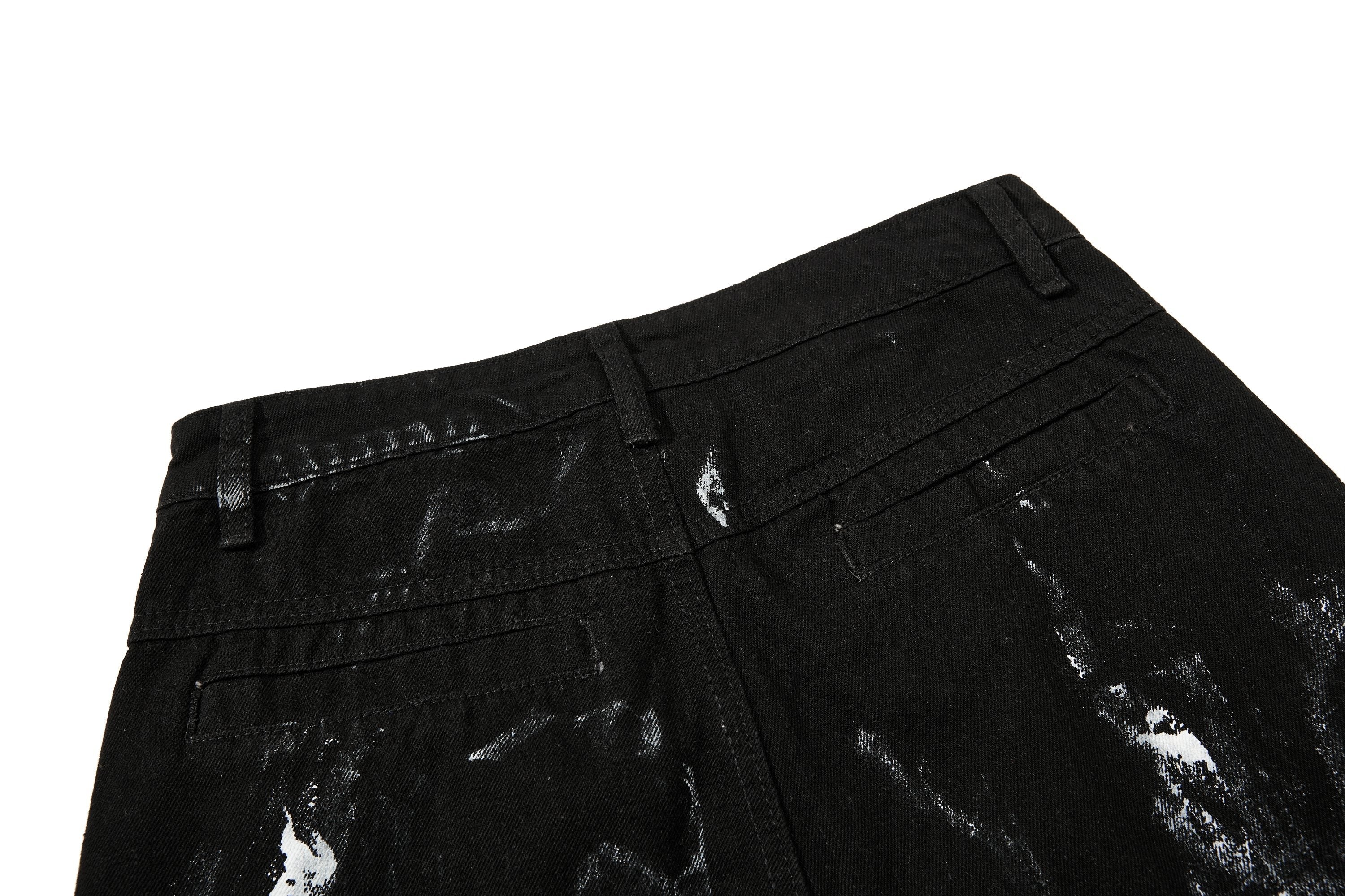 Omirad Washed Utility Cargo Denim Pants