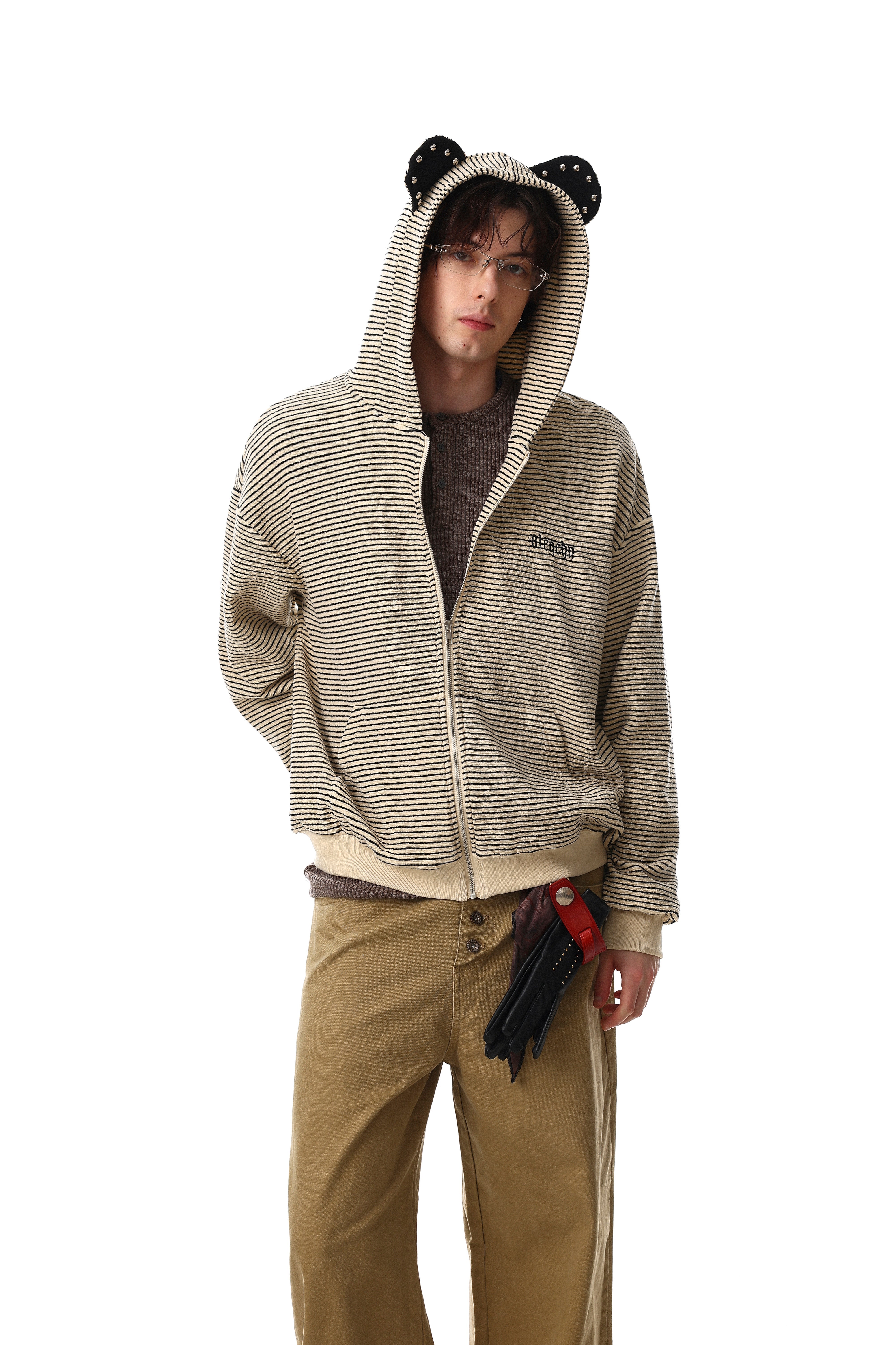 Omirad Striped Zip Hoodie
