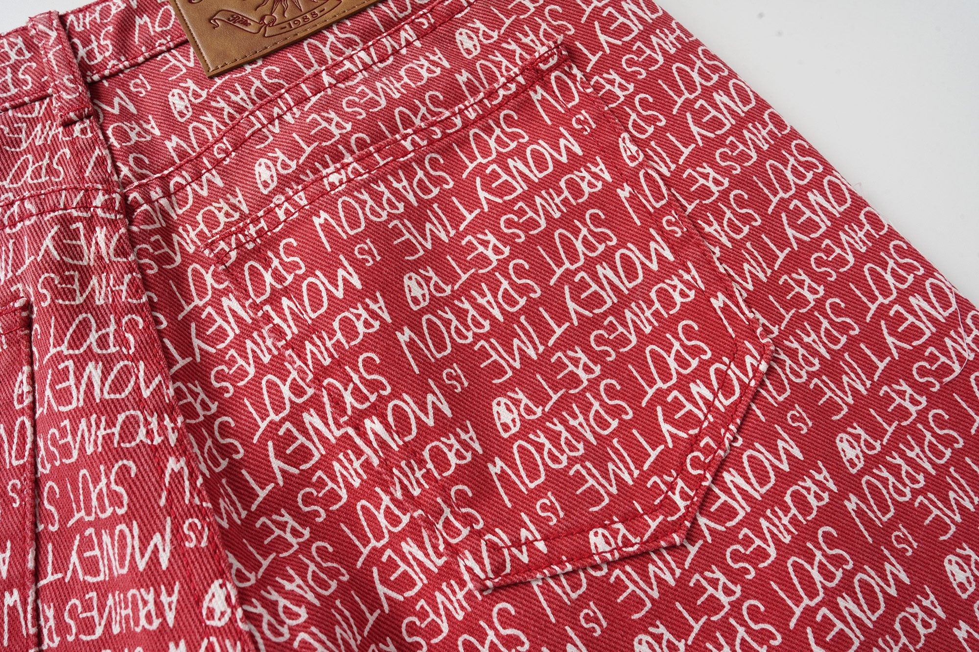 Omirad All-Over Script Print Wide-Leg Pants