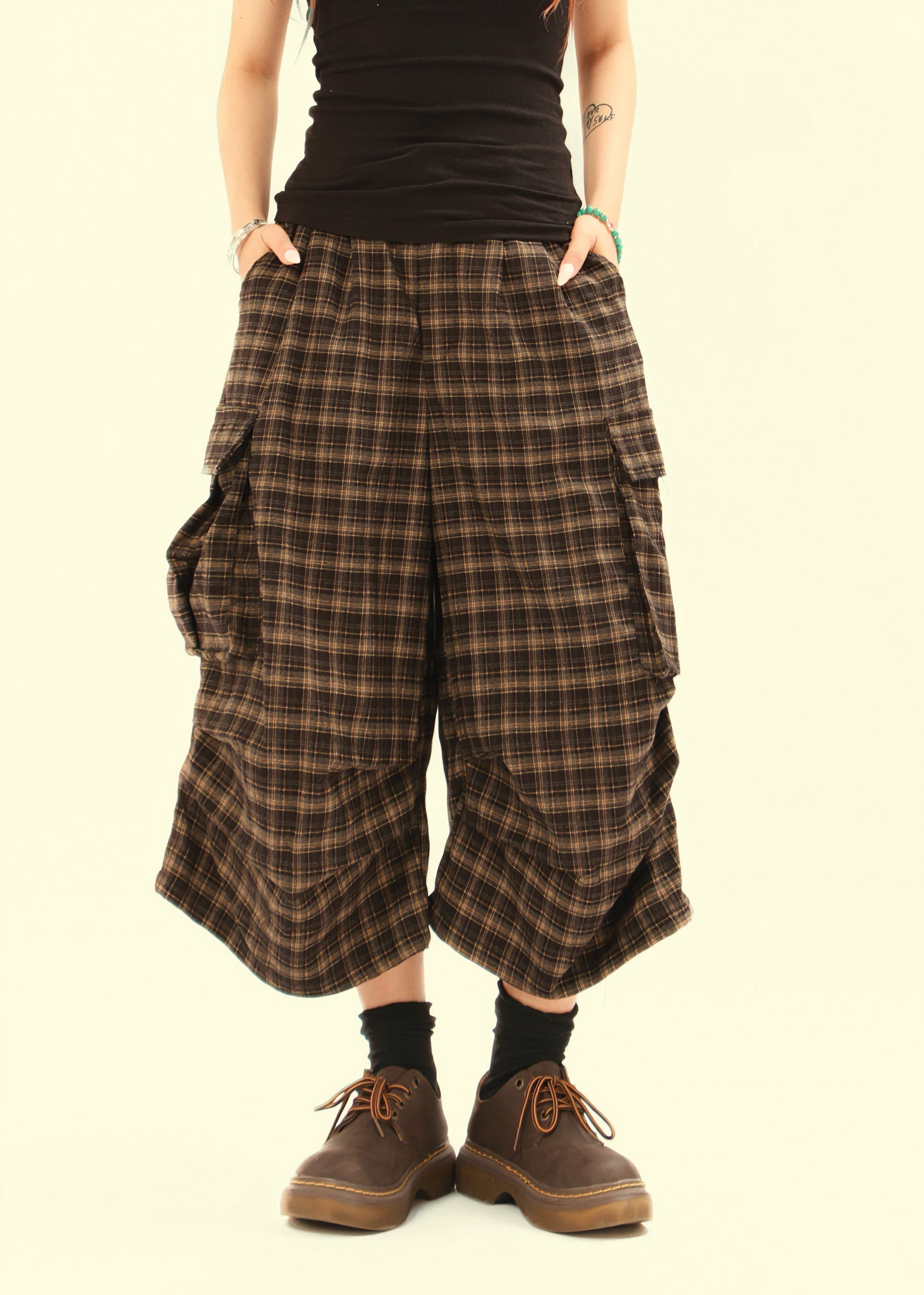 Omirad Plaid Cargo Shorts