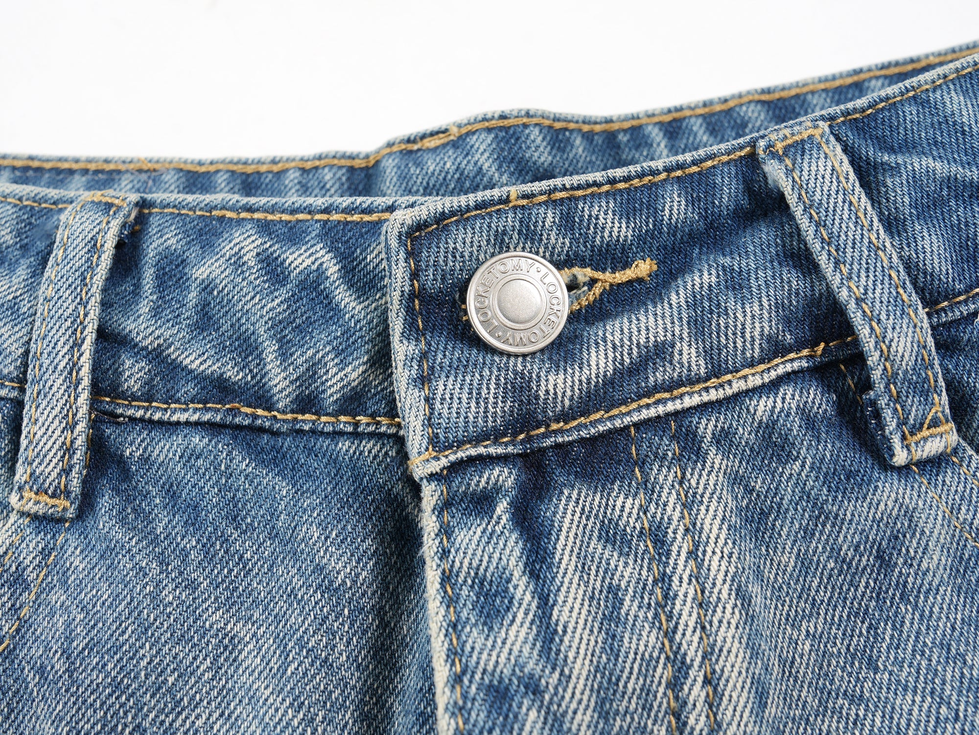 Omirad Faded Wide-Leg Denim Shorts