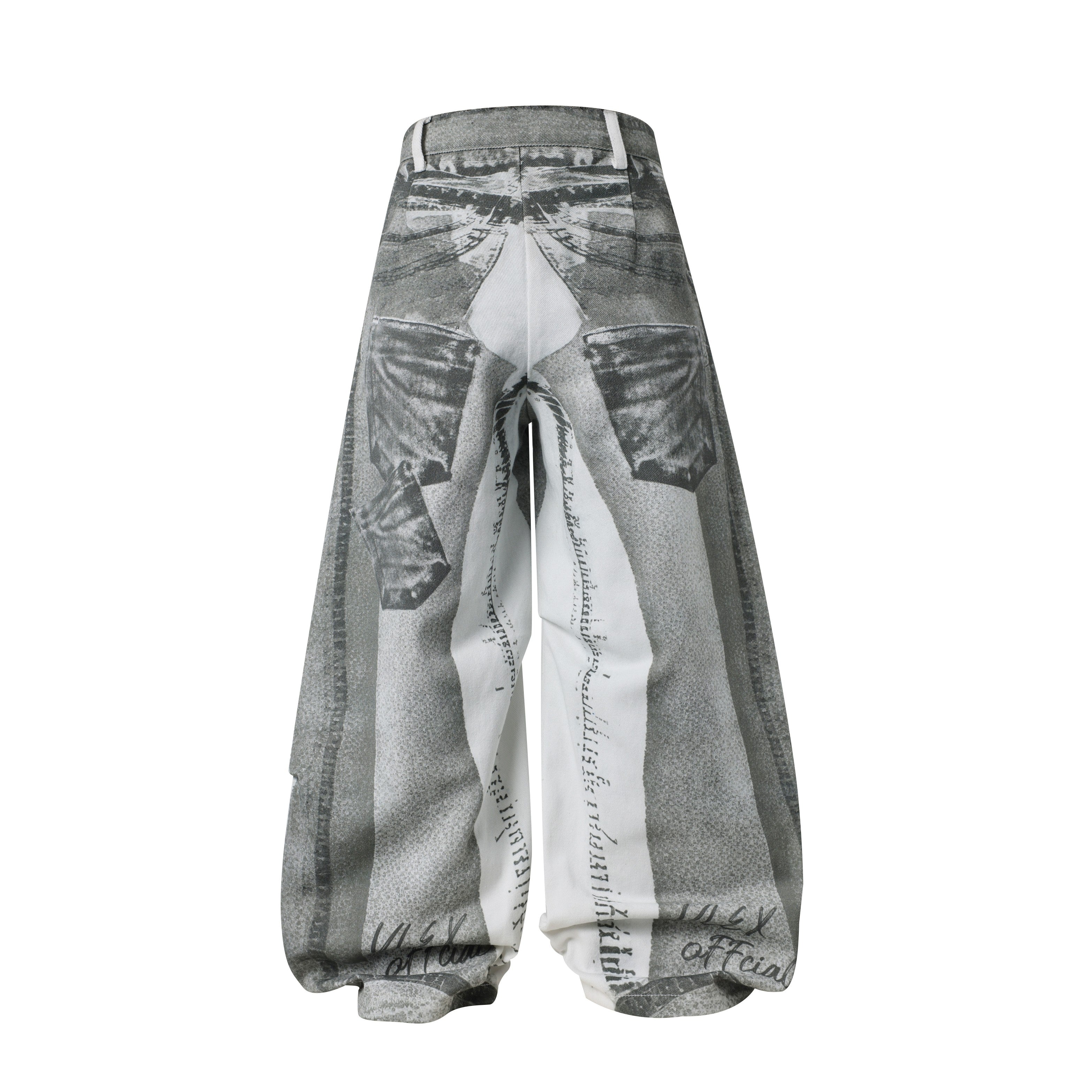 Omirad Graphic Panel Wide-Leg Pants