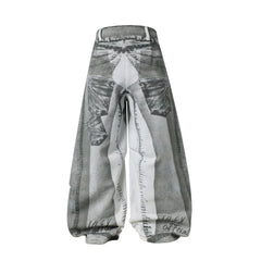 Omirad Graphic Panel Wide-Leg Pants