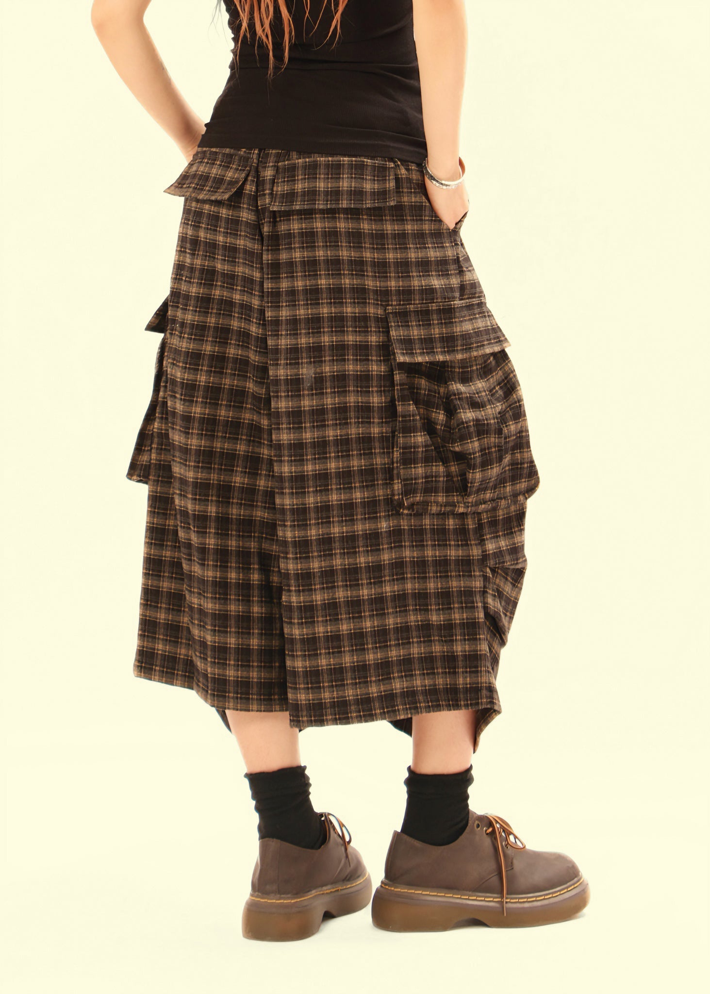 Omirad Plaid Cargo Shorts