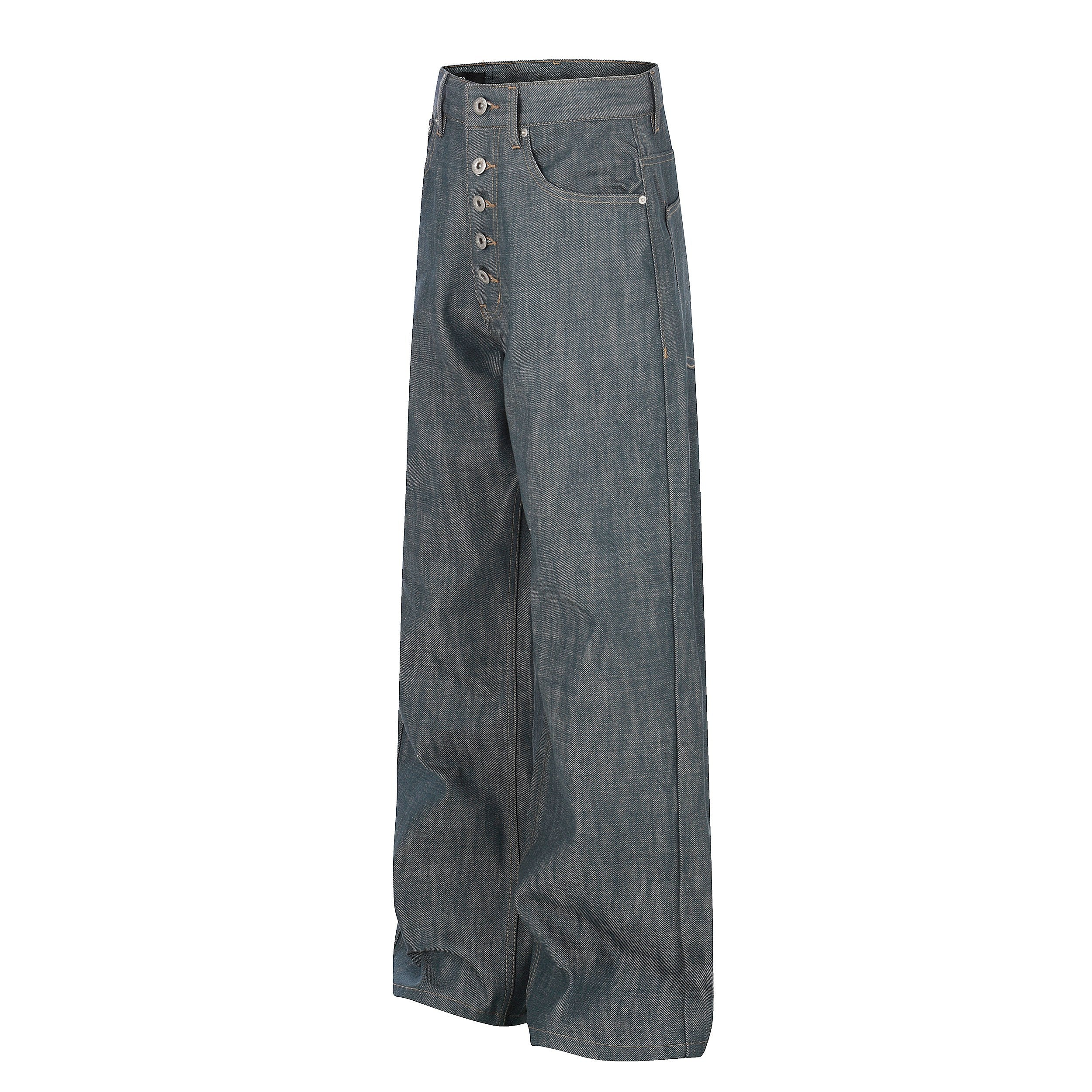 Omirad “Washed Grey Button Denim Jeans”