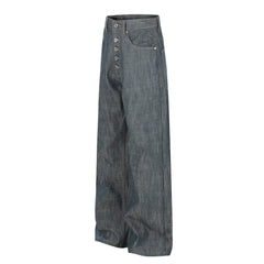 Omirad “Washed Grey Button Denim Jeans”
