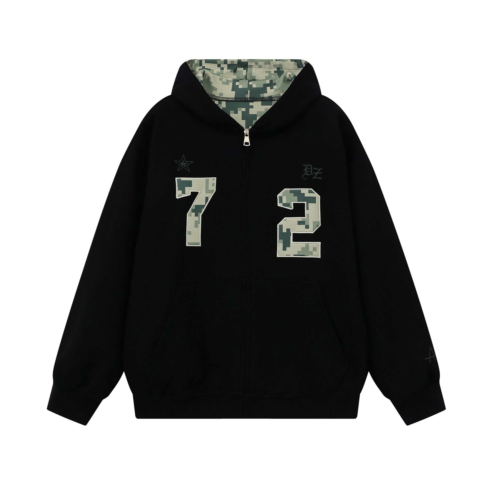 Omirad Camo Varsity Zip-Up Hoodie