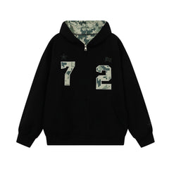 Omirad Camo Varsity Zip-Up Hoodie