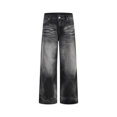 Omirad Vintage Faded Wide-Leg Jeans