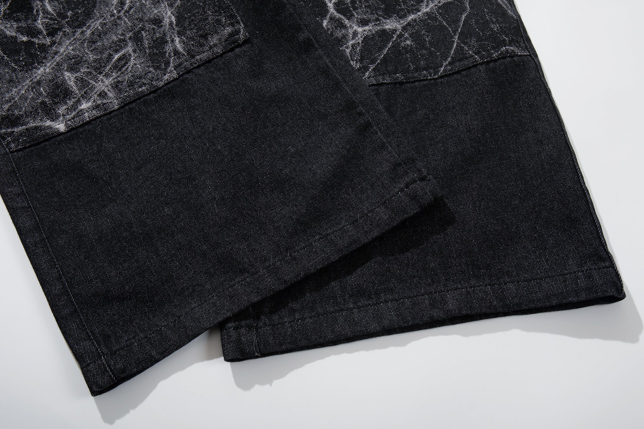 Omirad Cracked Panel Wide-Leg Pants