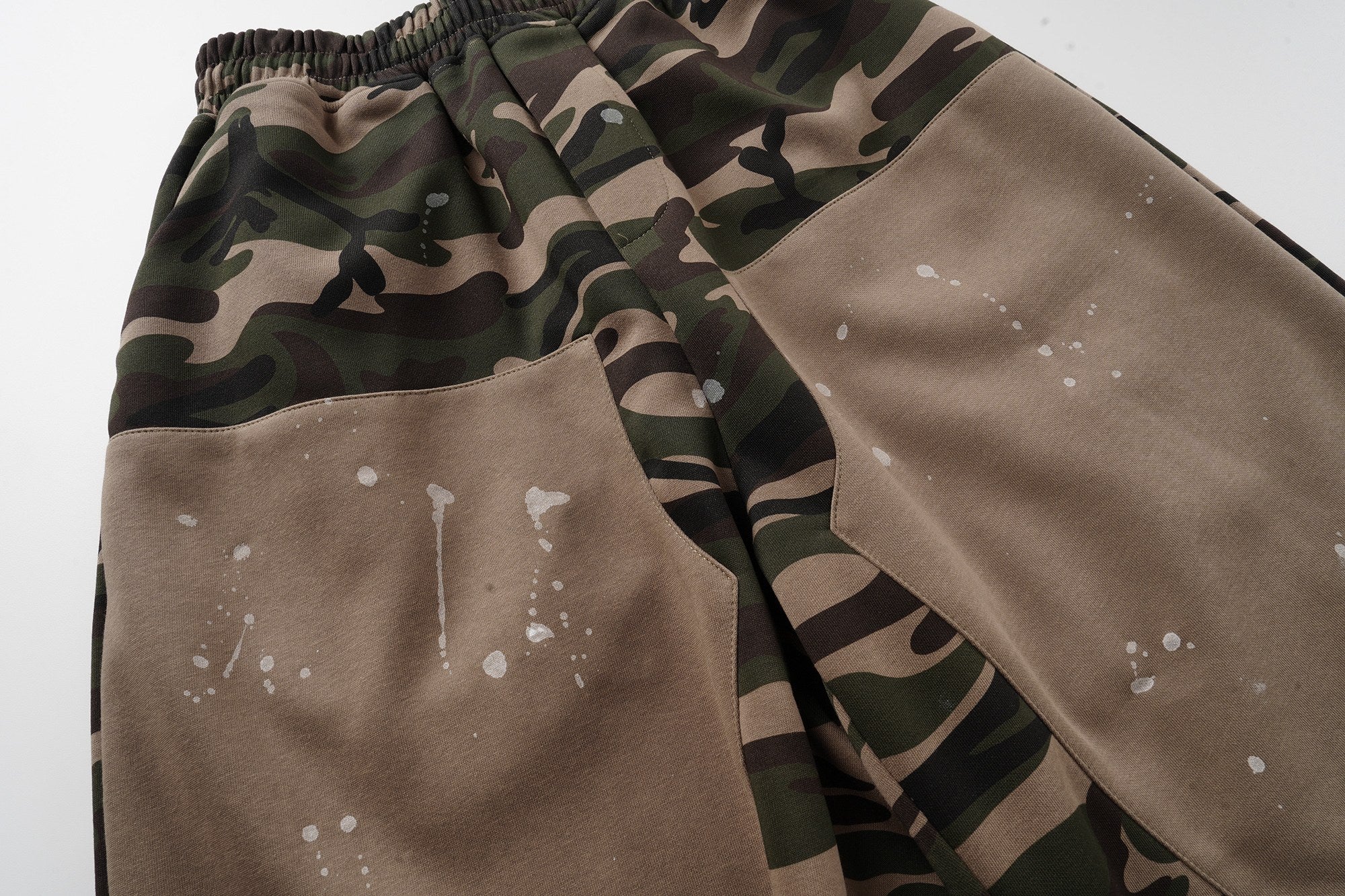 Omirad Camo Patchwork Baggy Shorts
