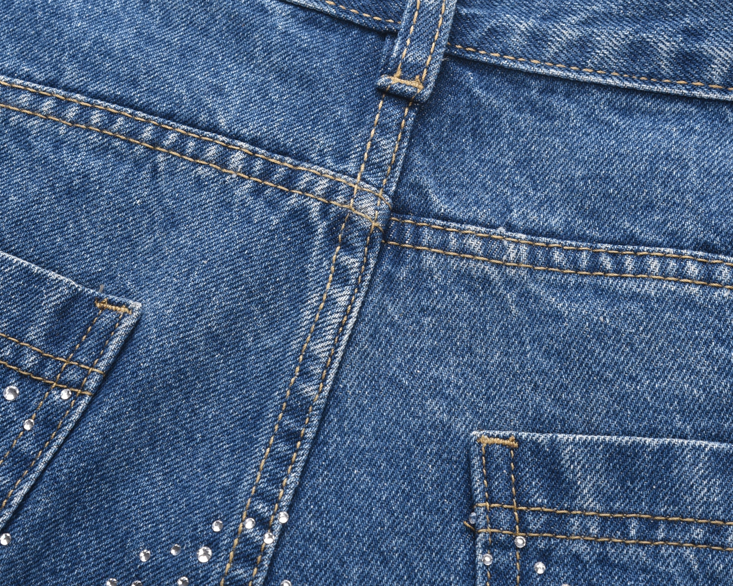Omirad Rhinestone Burst Denim Shorts
