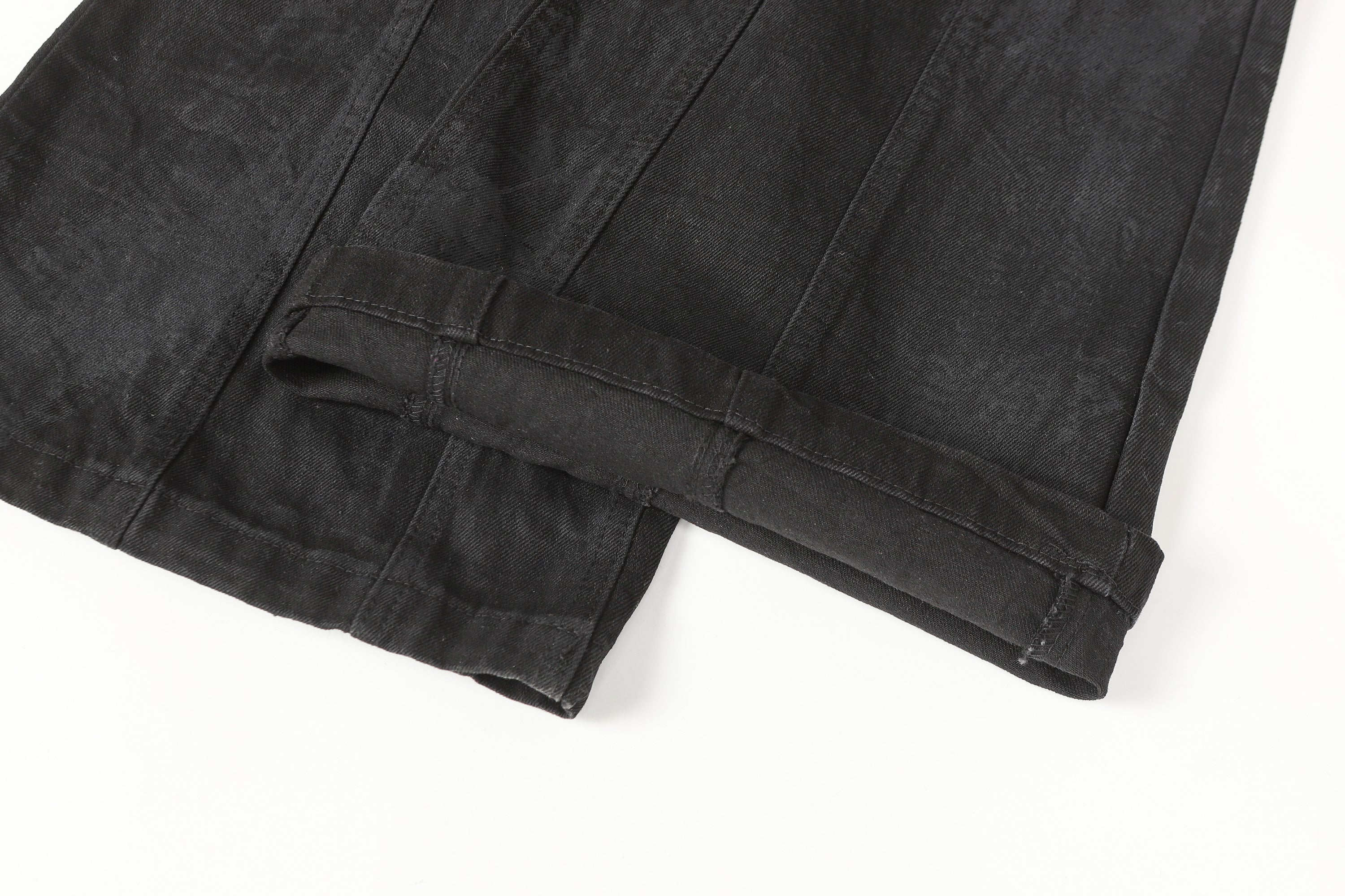 Omirad Studded Panel Wide-Leg Jeans