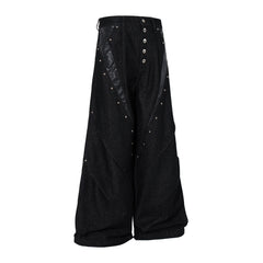 Omirad Panel-Detail Wide Leg Denim Pants