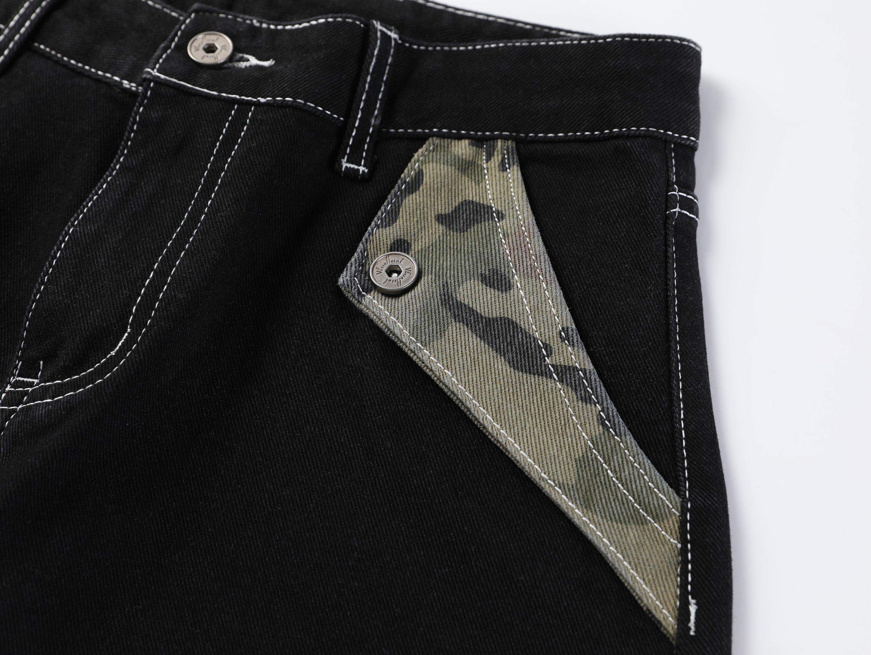 Omirad Camo Trim Wide-Leg Jeans