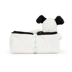 Jellycat - Blankie | Bashful Black & Cream Puppy