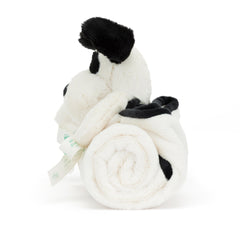 Jellycat - Blankie | Bashful Black & Cream Puppy