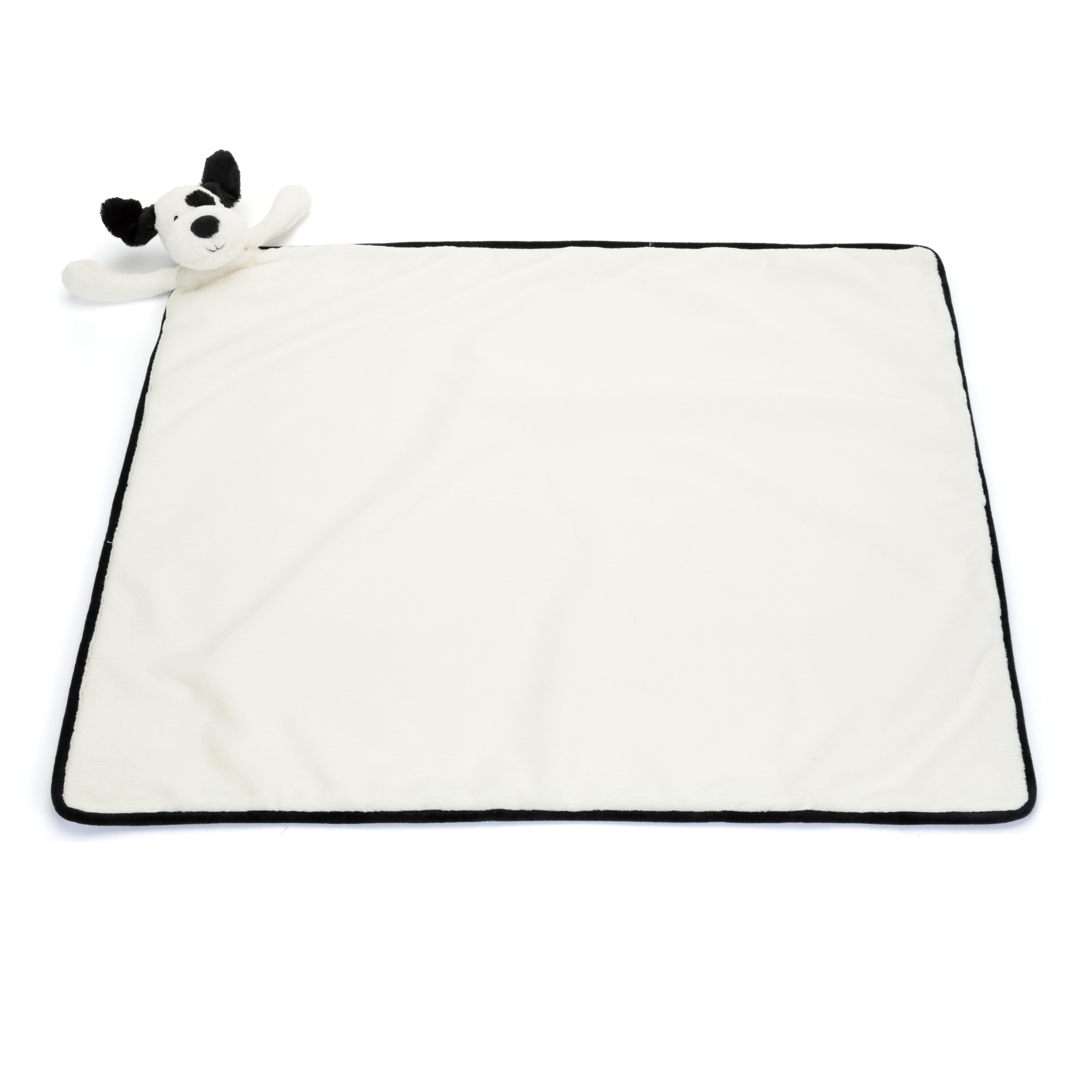 Jellycat - Blankie | Bashful Black & Cream Puppy