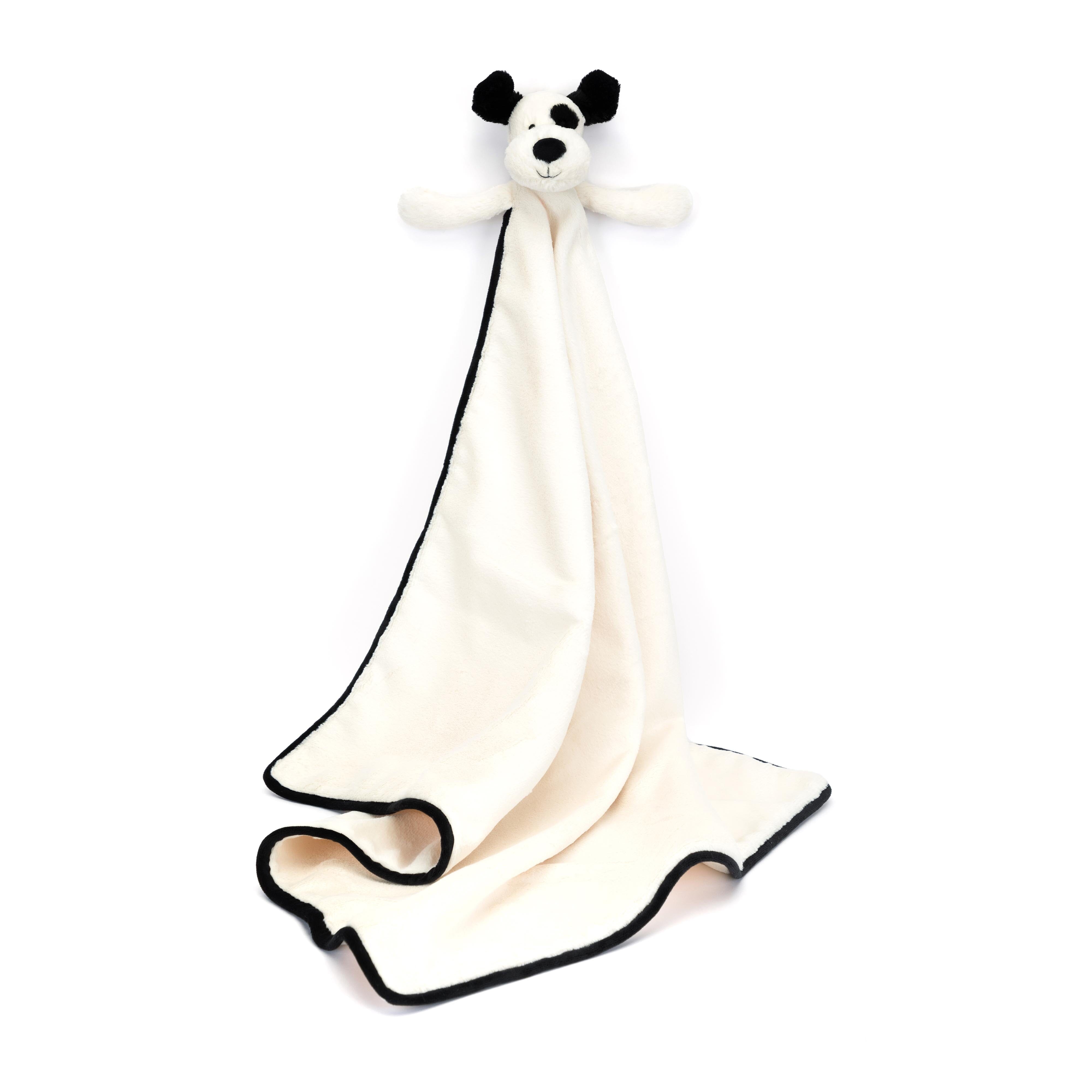 Jellycat - Blankie | Bashful Black & Cream Puppy